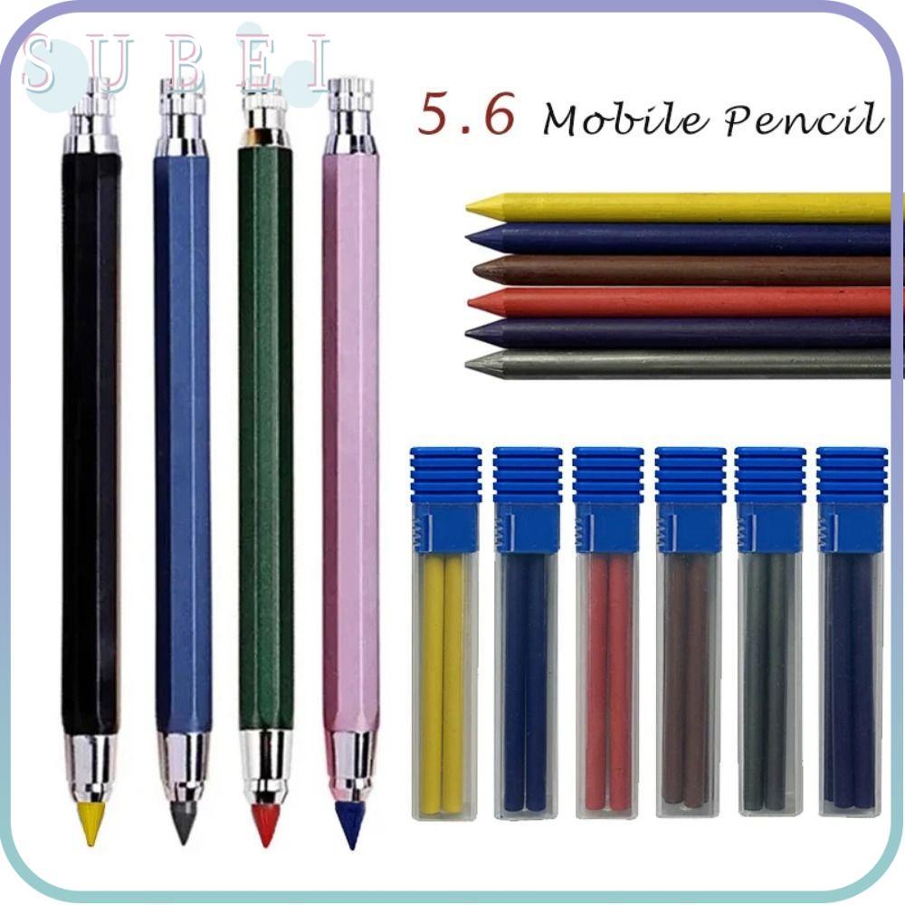 SUKAA ดินสอกล,วาดเขียนเครื่องมือ 5.6 มม.ดินสออัตโนมัติ,Creative โลหะ Sketch การออกแบบการ์ตูน 2B/4B/6
