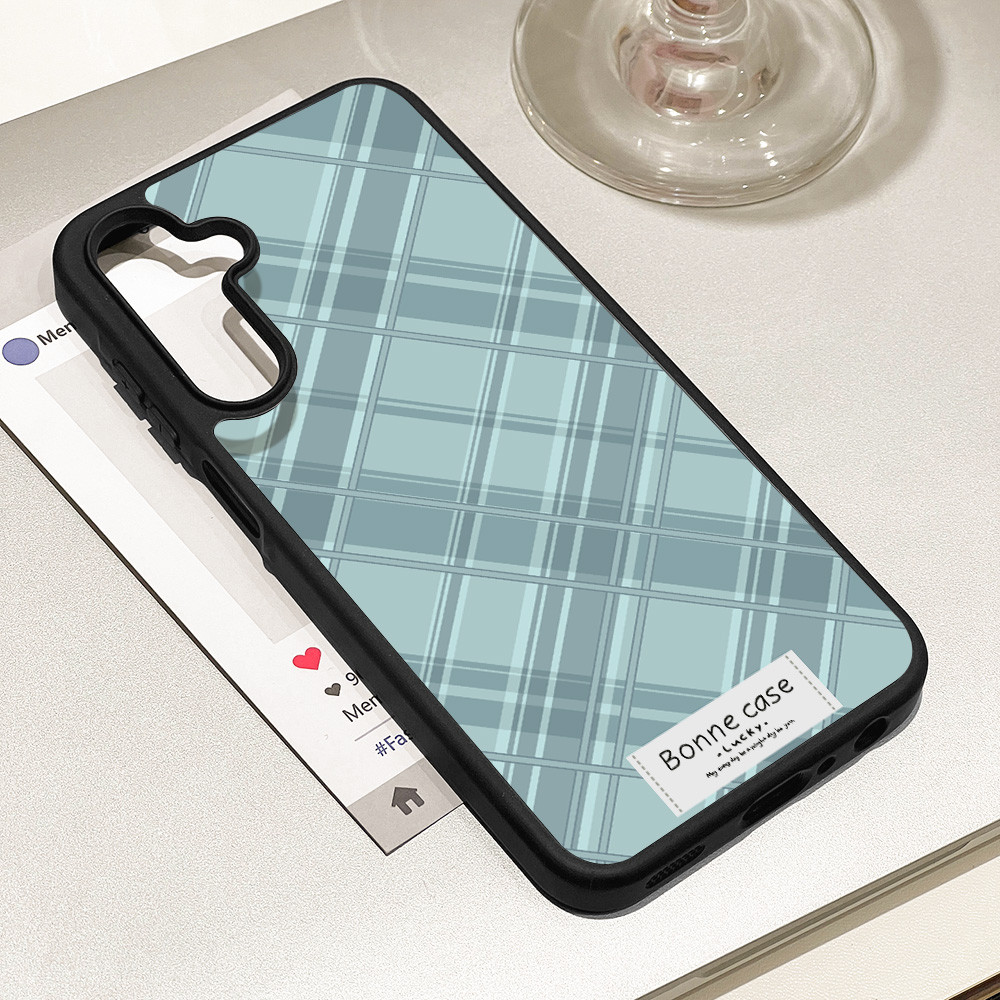 INS แลตติส เคส For Samsung A57 A37 A17 A06 A07 A16 A05 A05S A36 A55 A54 A15 A56 A35 A34 A25 S26 อะคริลิกฝ้า เคสโทรศัพท์