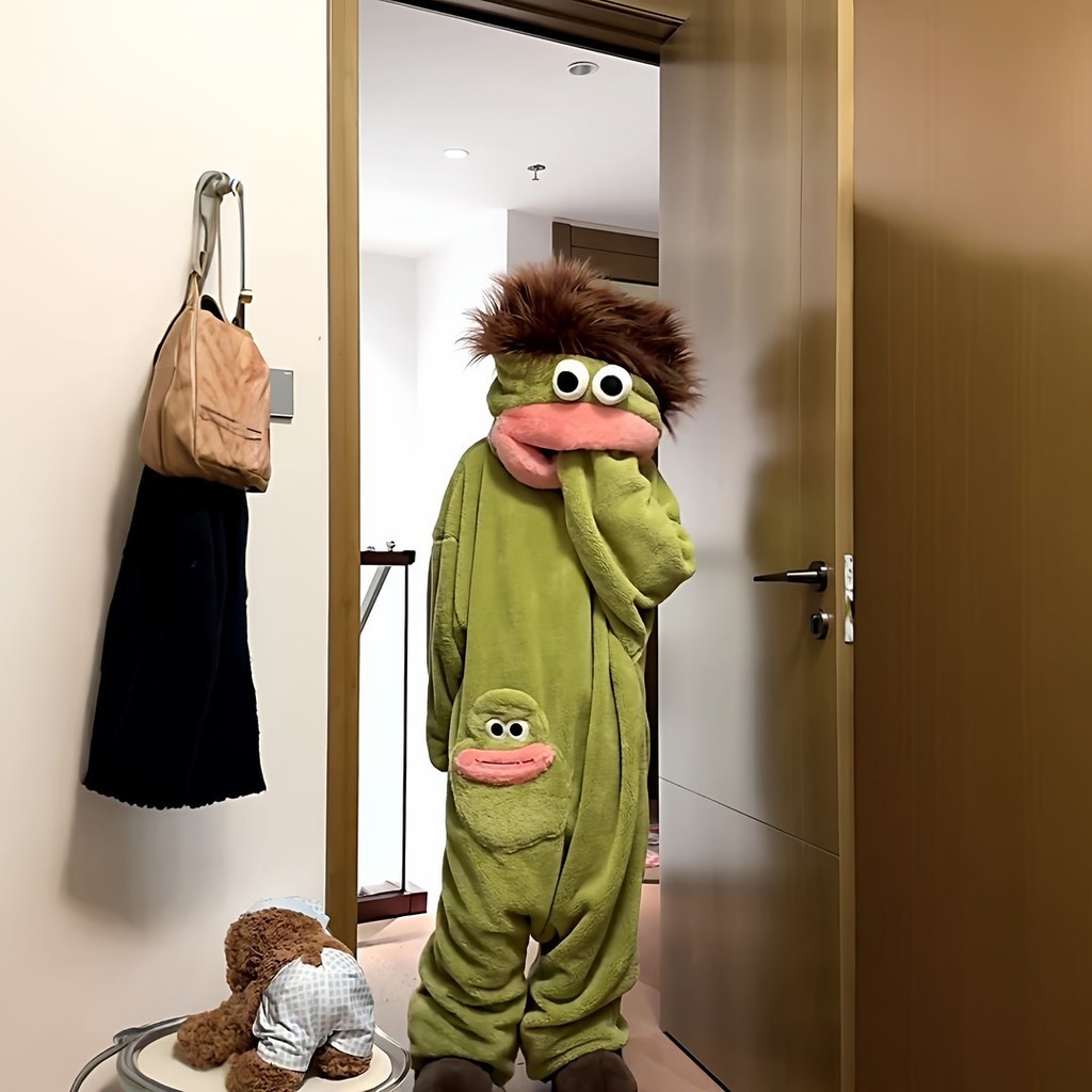 ชุดนอนแบบมอนสเตอร์ ผ้าขนแกะหนา อบอุ่นสำหรับฤดูหนาว ใหม่ปี 2025