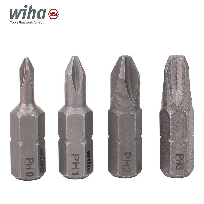 เยอรมนี wiha wiha Phillips Bits นําเข้า 7011Z บิตสกรูสั้น C6.3 ดอกไขควง PH0PH1PH2PH3