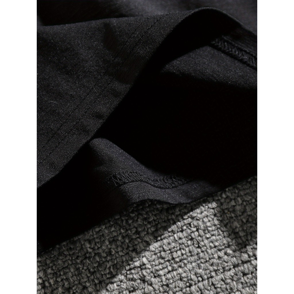 ทีเชิ้ตฤดูร้อนลายกราฟิกกีตาร์เบสสำหรับผู้ชาย - สีดำพร้อมดีไซน์ดนตรีสีขาว, ผ้าฝ้ายระบายอากาศ - รูปที่ 7