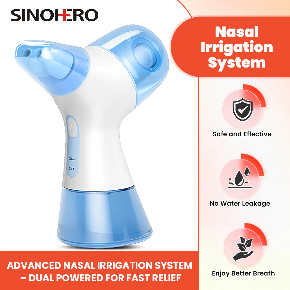 N5290 ไฟฟ้า Irrigador จมูกอัตโนมัติ Irrigator จมูกจมูกพยาบาล Rhinitis แพ้ไซนัสอักเสบ Treatment