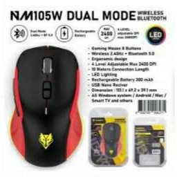 เม้าส์ไร้สาย  NUBWO  NM105W  DUAL MODE WIRELESS/BLUETOOTH