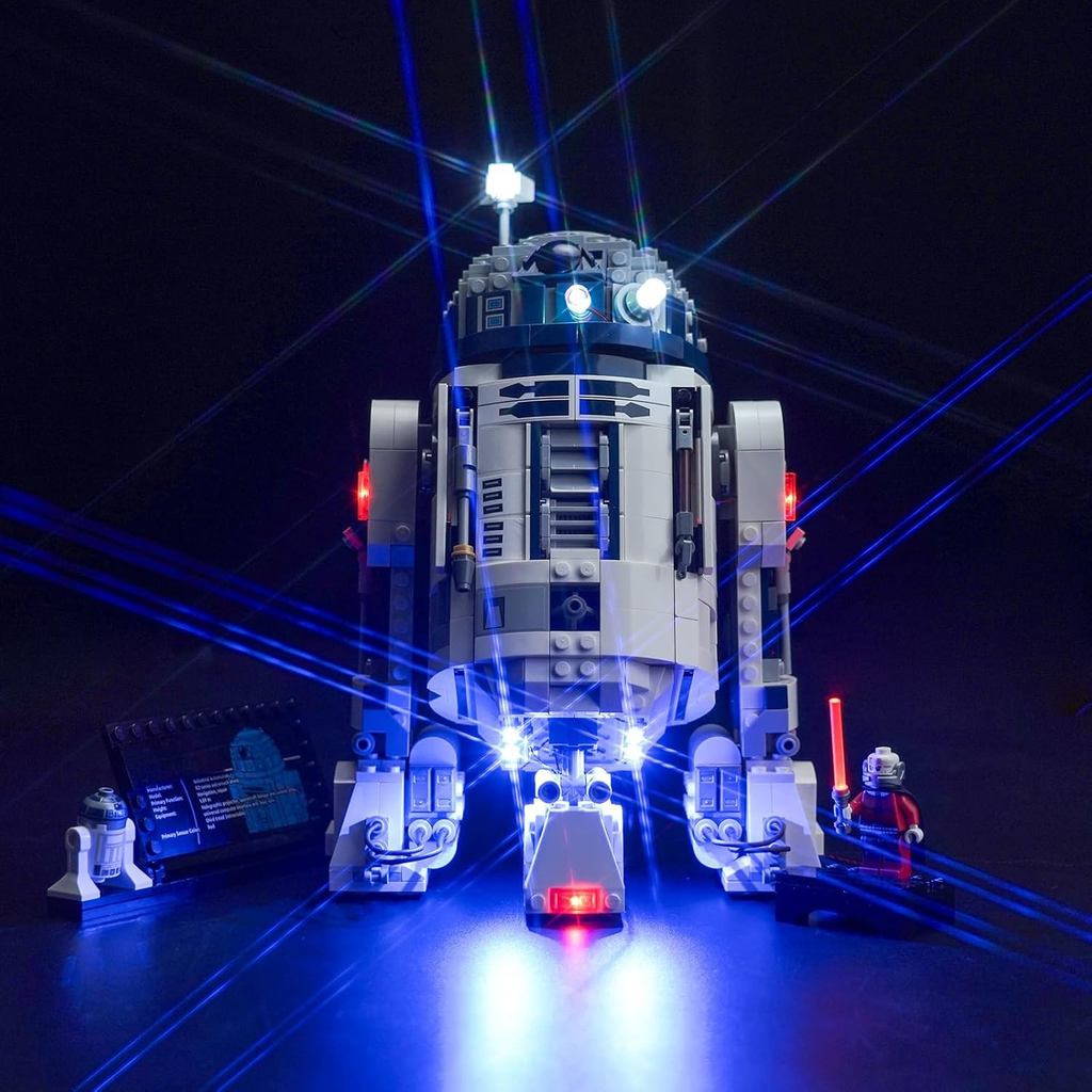 BrickBling ไฟ LED เข้ากันได้กับ Lego R2-D2 เข้ากันได้กับ Lego 75379-ไม่มีรุ่น