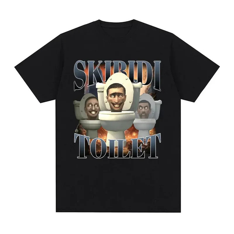 KEMEJA Skibidi ห้องน้ํา Sigma Ohio Gyatt Meme น่ารัก T เสื้อผู้ชายผู้หญิงแฟชั่น Hip Hop เสื้อ Tee Ca