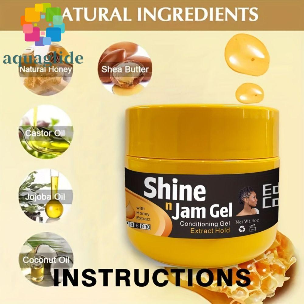 AQUAGLIDE Shaping Cream, Anti-Frizz Edge Control Extra Hold Conditioning Gel, No Flake Conditioning Gel, Long-lasting Hold Moisturizing Hair Stying Cream Cornrows