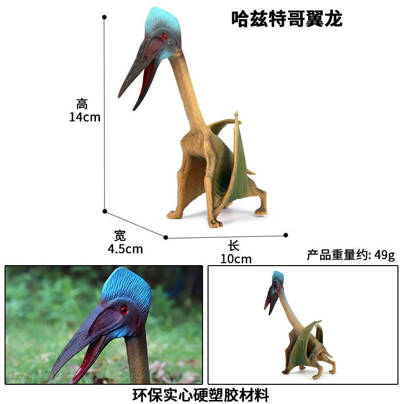 ไดโนเสาร์จูราสสิจําลองไดโนเสาร์ Pterosaur รุ่นใหม่ Hartz Song Pterosaur Solid Pterosaur ของเล่นเครื่