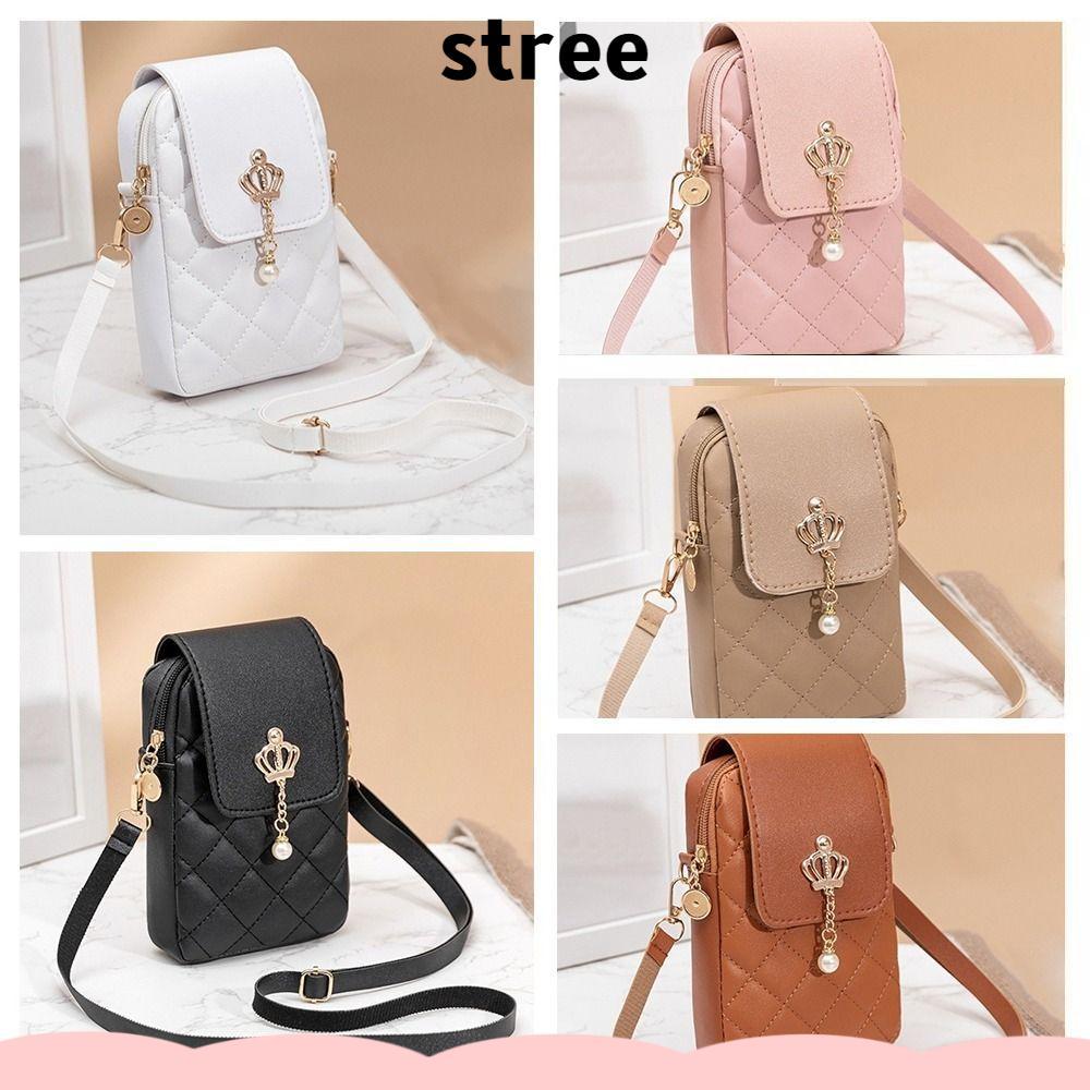 STREE กระเป๋าสะพายผู้หญิง หนัง PU สำหรับโทรศัพท์ แบบกันน้ำขนาดเล็ก เหมาะสำหรับการใช้งานประจำวัน ราคา ถูกที่สุด ดีลบีเคเค รูปภาพหลัก