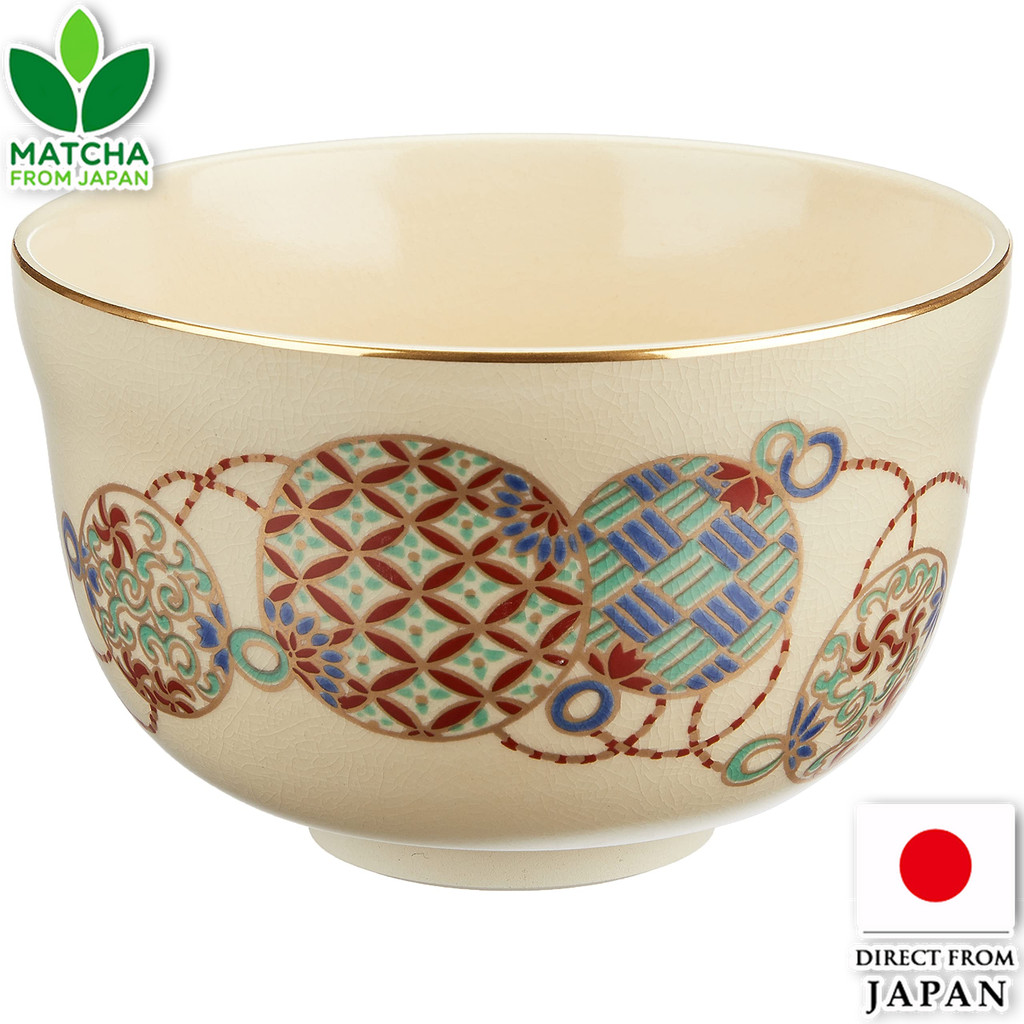 ชาม Miyachi Eikou Matcha, Nishiro Kujudama กระดาษกล่องบรรจุกล่อง【Direct from Japan】