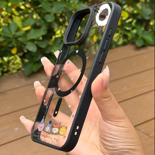เคสโทรศัพท์แม่เหล็กรูปหัวใจสำหรับ iPhone 13 Pro/11/12 Pro Max/14/15/16 Plus เคสแม่เหล็กคุณภาพสูงช่วยปกป้องเลนส์กล้อง
