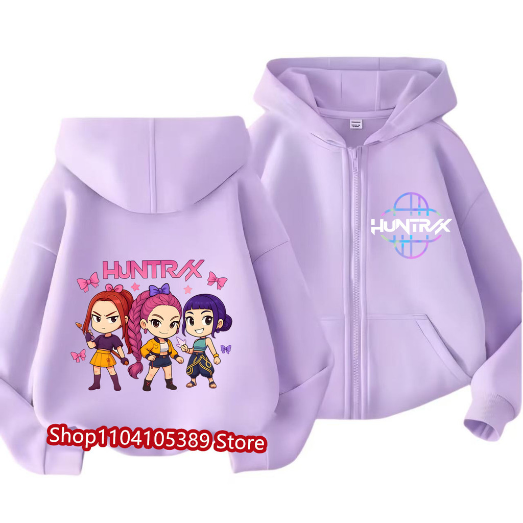 Kpop Demon Hunters Hoodie Zipper Hoody Hunttrix Jacket