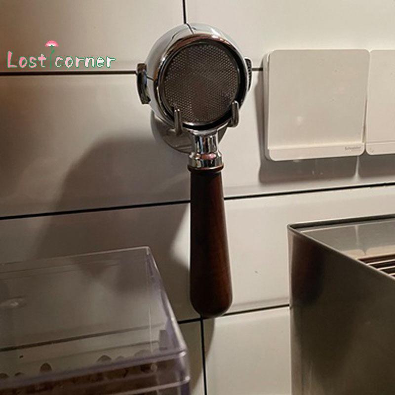 [Lostcorn] Self-adhesive Coffee Bottomless Portafilter Wall Ra 51mm/53mm/54mm/58mm Coffee Bottom Fil