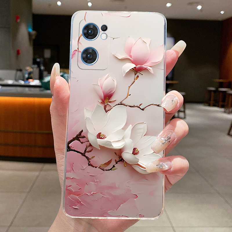 สําหรับ OPPO Reno 7 5G แฟชั่นผีเสื้อดอกไม้ Clear Soft TPU Jelly ปกหลังสําหรับ OPPO ค้นหา X5 Lite / Reno7 5G CPH2371 เคสโทรศัพท์ - รูปที่ 7