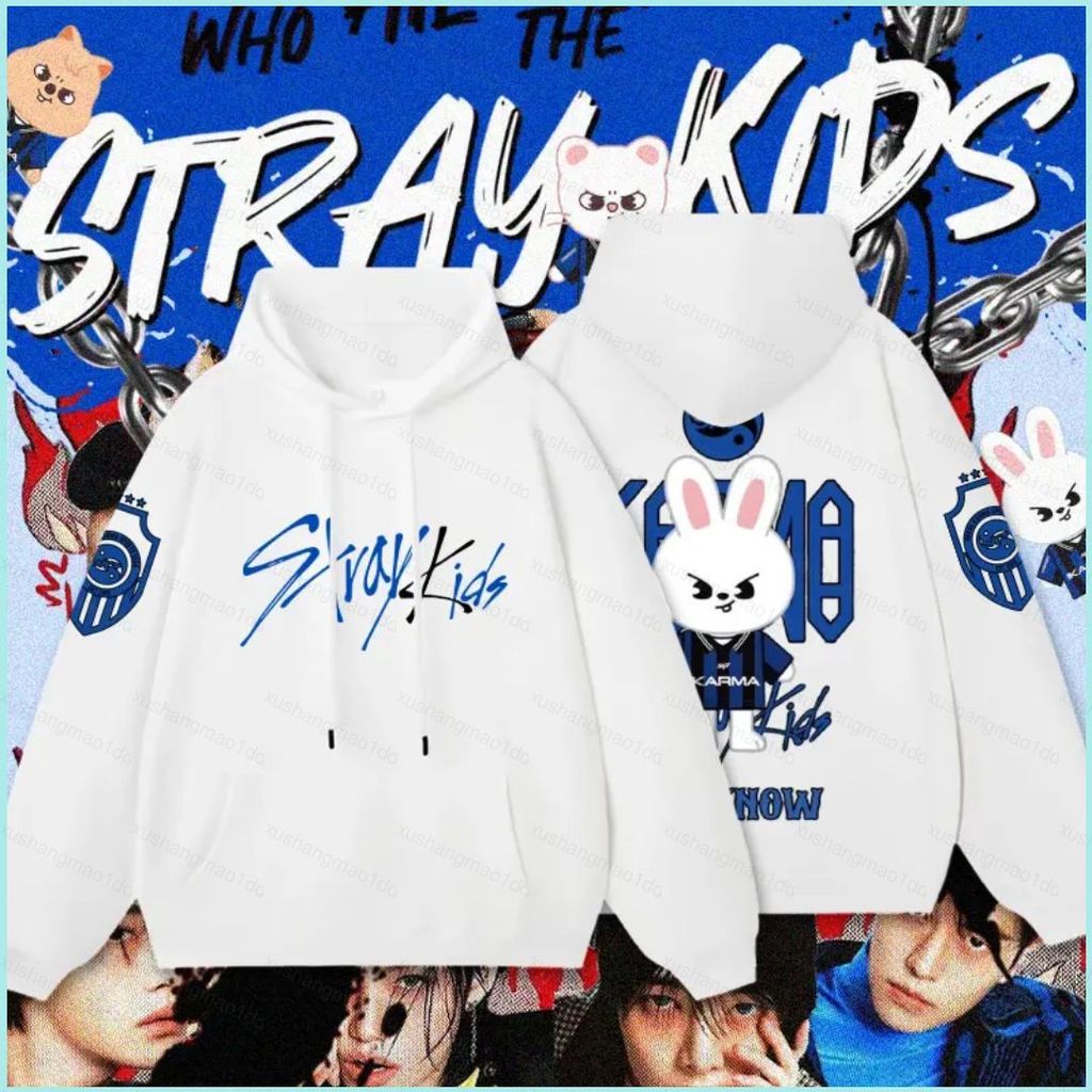 XS1 STRAY KIDS SKZOO Leebit Lee Know PuppyM Seung min Hoodie Sweatshirt Unisex แขนยาว XS1