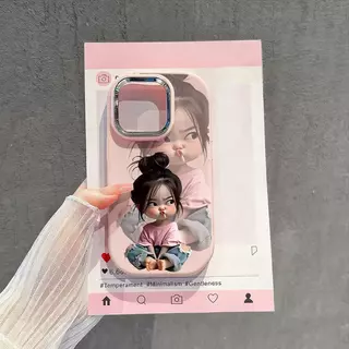 เคสสำหรับ iPhone 16 11 12 13 14 15 pro xs XR 14 plus pro max 7 8 6 Xs เคสลายเด็กน่ารัก