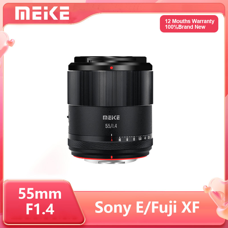 Meike 55mm F1.4 AF APS-C Auto Focus เลนส์รูรับแสงขนาดใหญ่เหมาะสําหรับกล้อง Fuji XF Sony E