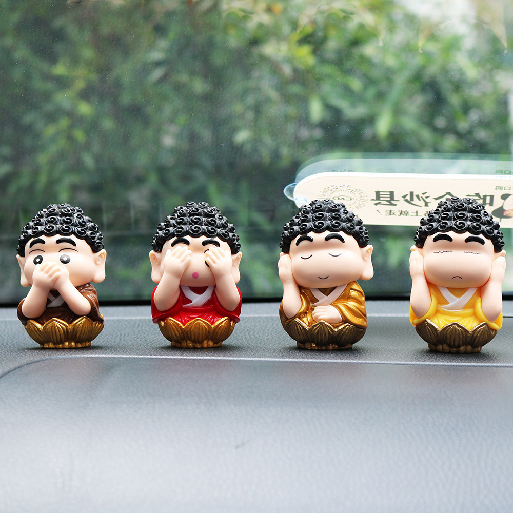💥4 ชิ้น/เซ็ต Crayon Shin chan คอสเพลย์ศากยมุนีอะนิเมะรูป COD สต็อกรูปตุ๊กตาของเล่นสําหรับของขวัญเด็ก