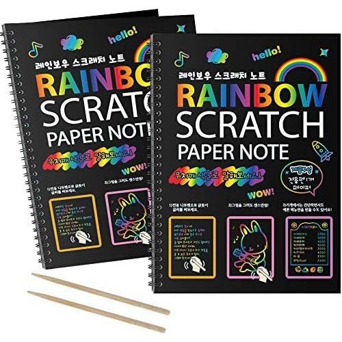 ฉัน&Art Scratch Art หนังสือสําหรับเด็ก Scratch Art กระดาษ Rainbow Scratch Art สําหรับของขวัญที่ดีที่