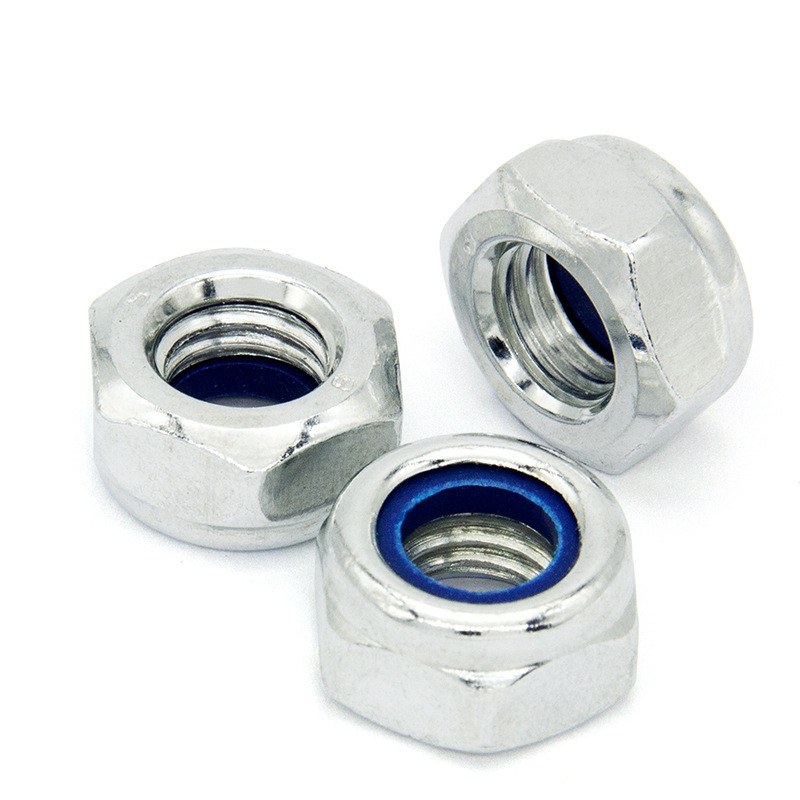GB889 น็อตล็อคไนลอนชุบสังกะสี/น็อตล็อคตัวเอง/น็อตล็อค/น็อตยืดหยุ่น M3-M20