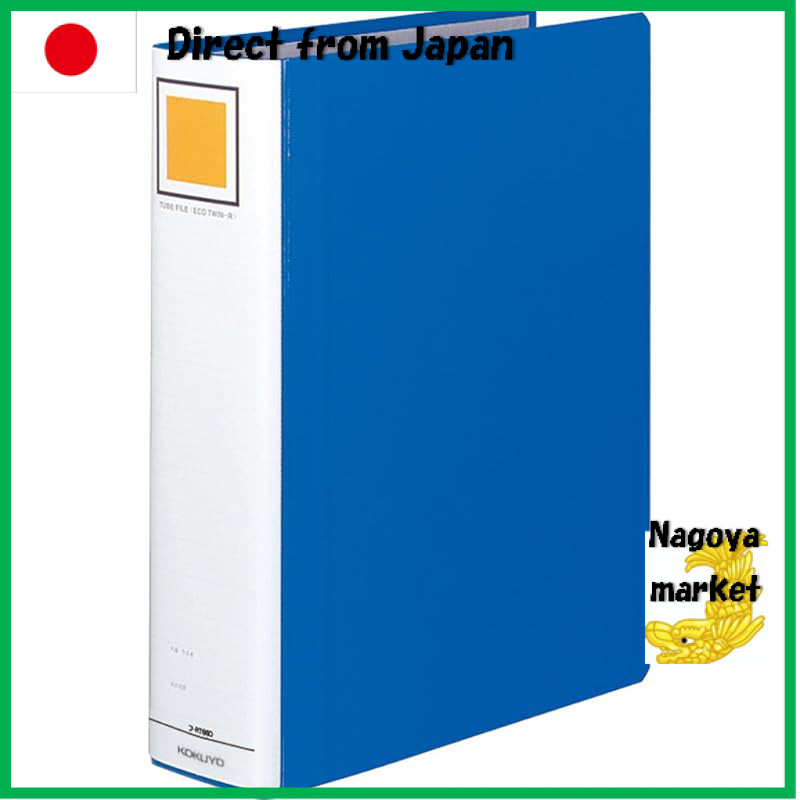 KOKUYO F-RT660B Tube File Eco Twin R A4 Vertical 60mm Binding 2 Holes Blue【Direct from Japan】