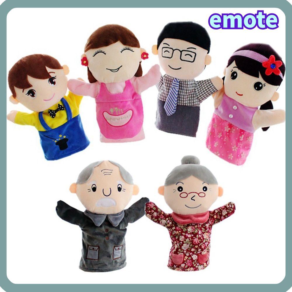 EMOTE Familys Members Doll, Plush Familys Members Storying Puppet, Portable Cartoon 25CM Story Hand 
