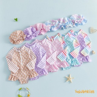 ชุดว่ายน้ำสองชิ้นสำหรับเด็กหญิง อายุ 0-4 ปี พิมพ์ลายหัวใจ แข…