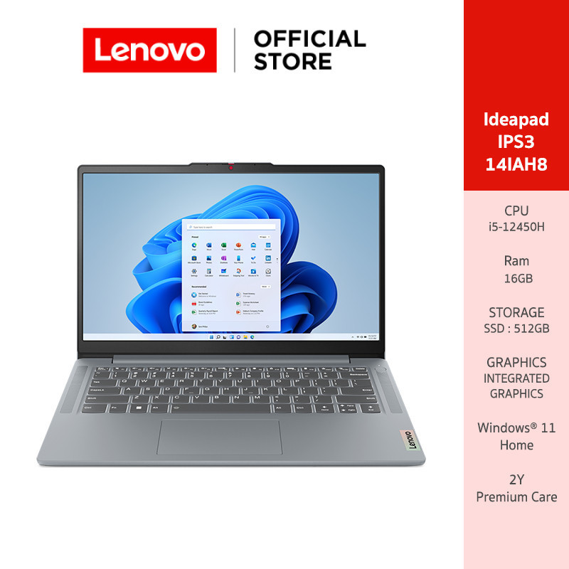 Lenovo Ideapad IPS3 14IAH8 IPS3-14IAH8 i5-12450H 16G 512G W11 2Y GY - 83EQ004YTA