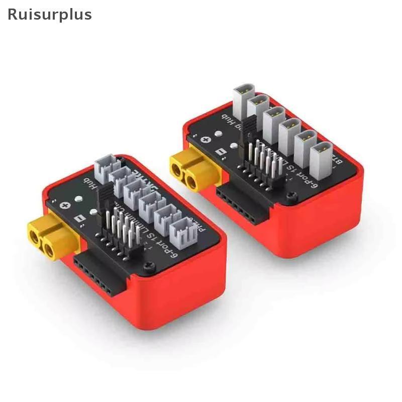 [Rui-t] 1 ชิ้น OSH 6-Port 1S แบตเตอรี่ชาร์จ Hub สําหรับ LiPo LiFe Li-ion LiHV รองรับ B6neo 2 B6neo+ 