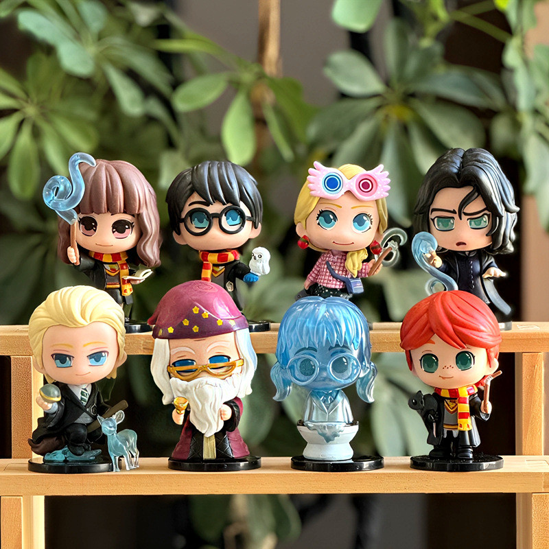 Harry Potter Wizard 8 ของตกแต่งตุ๊กตา Hao Minmar Fudimon รุ่น Q ตุ๊กตาการ์ตูนรูปกล่องปริศนา