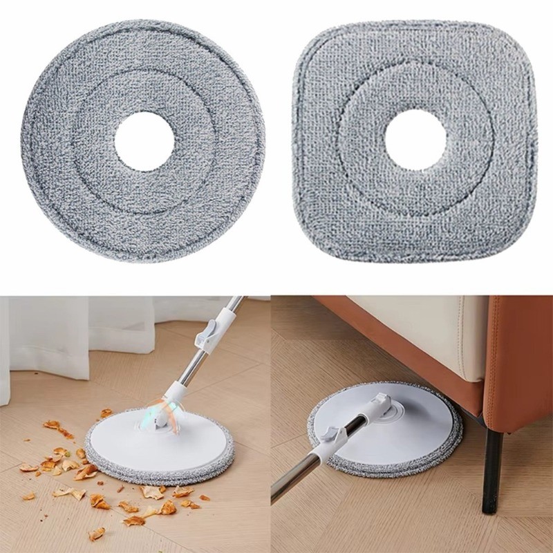 Circular Flat Mop หนา Universal แยกกาว Universal Square Mop ผ้าเปลี่ยนผ้าทําความสะอาดและสกปรกแยก