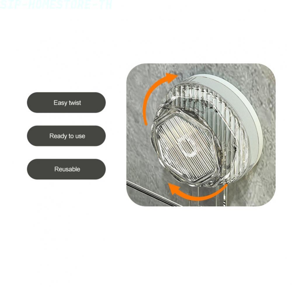 Sleek Design Transparent Suction Cup Rack Suitable for Various Locations