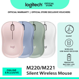 [ต้นฉบับ] เมาส์ไร้สาย Logitech M220/M221/M331 SILENT, 2.4 GH…
