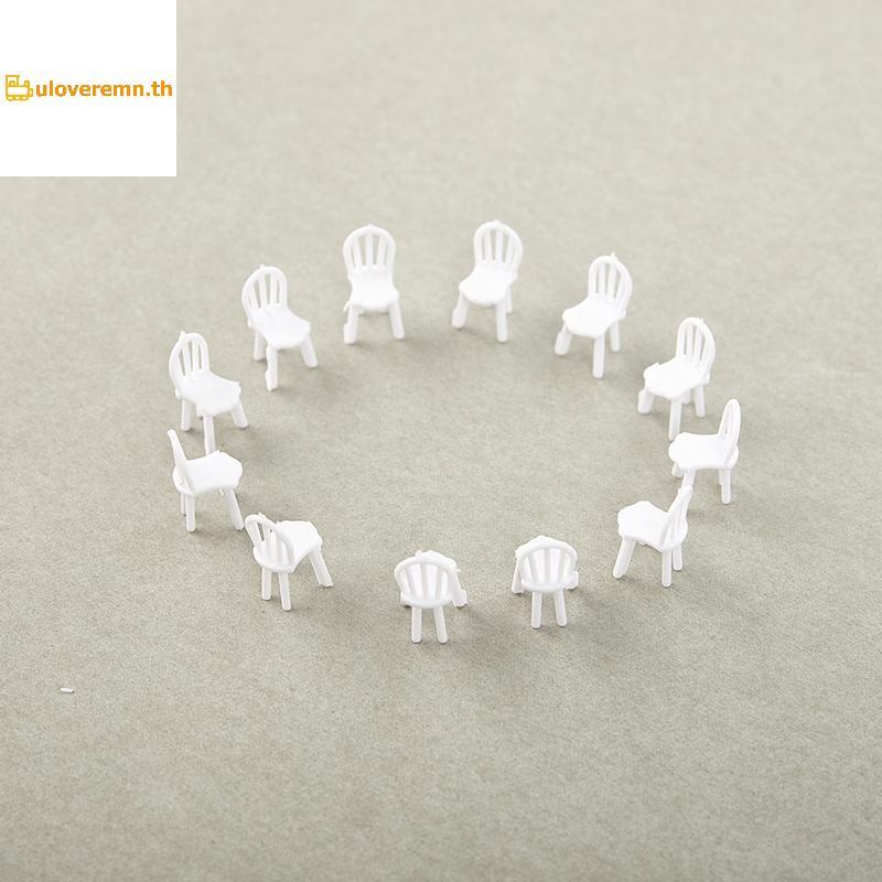 ULO 8/10 ชิ้น 1:75 Scale Dinning Miniature เก้าอี้มินิตุ๊กตาเฟอร์นิเจอร์ตกแต่ง TH