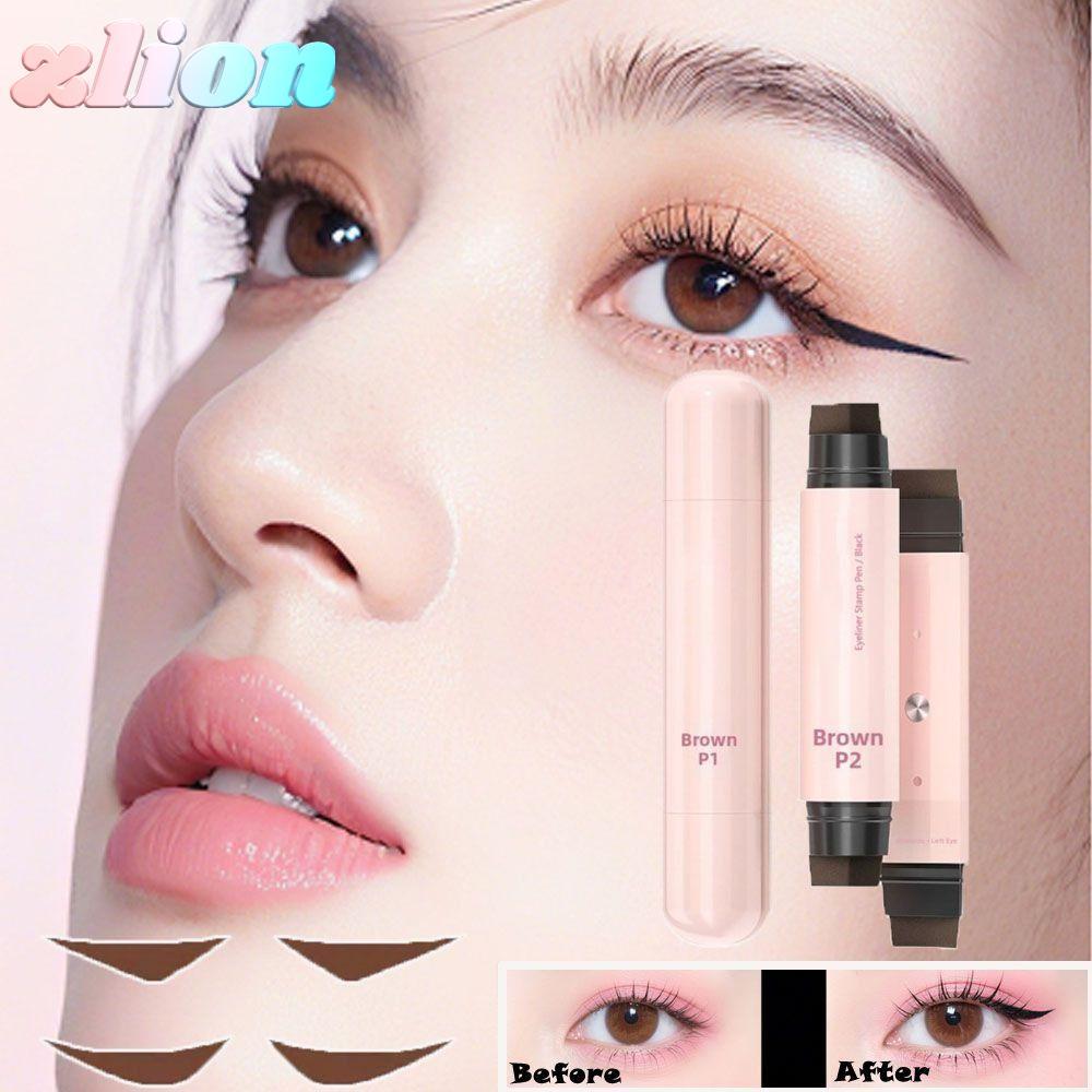 ZLION Eye Liner Stamp, Quick Dry Black Color Eyeliner Stamp, Long Lasting Rotatable Waterproof Eyeli