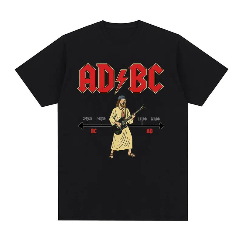 ADBC พระเยซูตลก Rock Meme ผู้ชาย Vintage O-คอสั้นแขนสั้น Harajuku แฟชั่นฤดูร้อนผู้หญิงขนาดใหญ่ Tsh