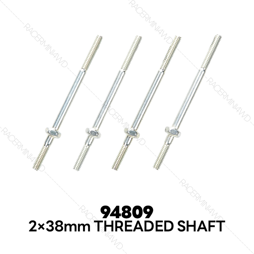 TAMIYA 94809 Mini 4WD 2x38mm Threaded Shaft (4pcs.)