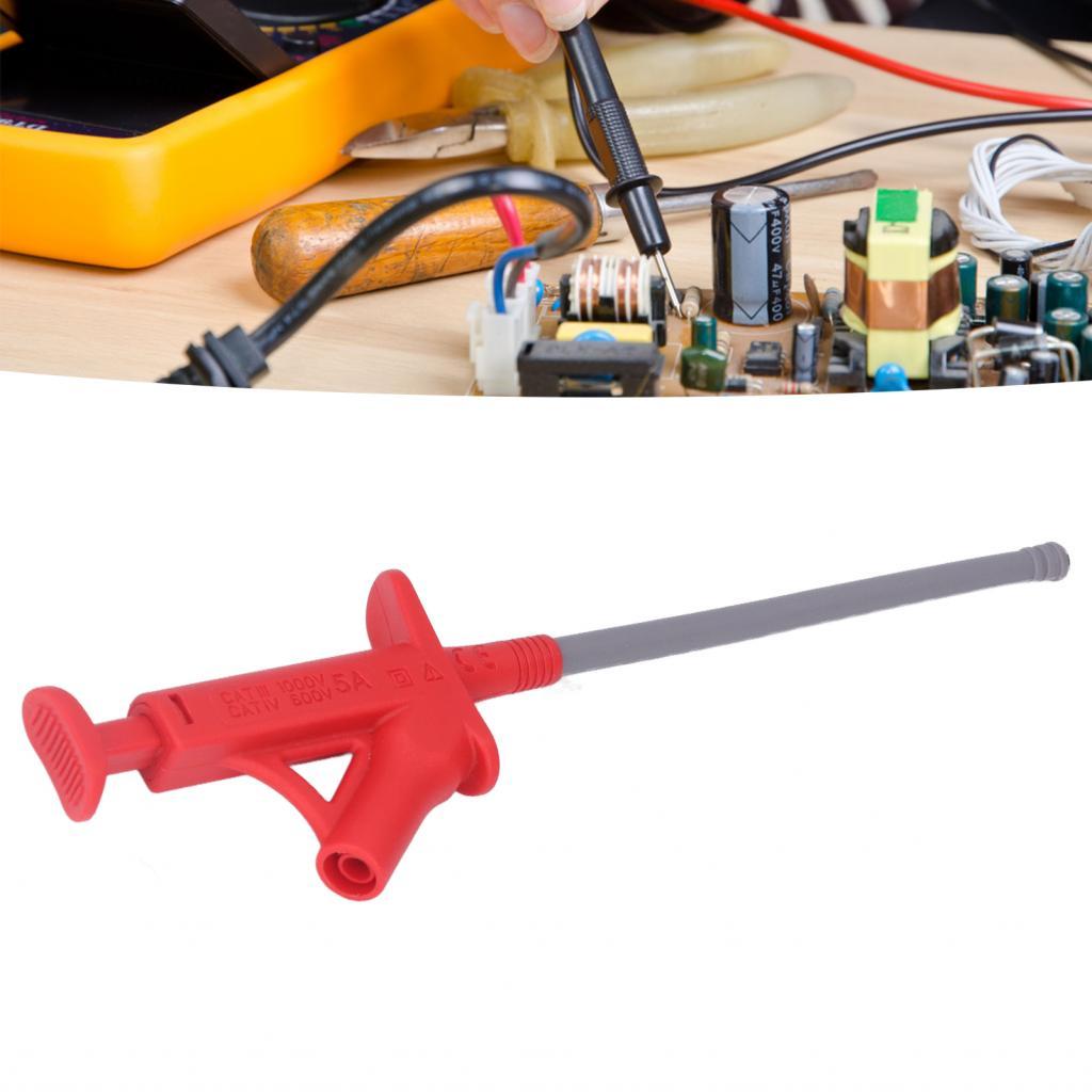 ERYUE Test Hook Clamp/Holder Jumper สายไฟมัลติมิเตอร์ J.30042 4 มม.กล้วยแจ็คยืดหยุ่นปลอดภัยยานยนต์สํ