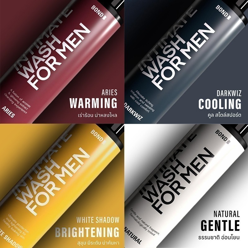 ของแท้ Bond รุ่นใหม่ เจลล้างน้องชาย สูตรอุ่น/เย็น/อ่อนโยน เจลล้างจุดซ่อนเร้น 130ml - รูปที่ 2