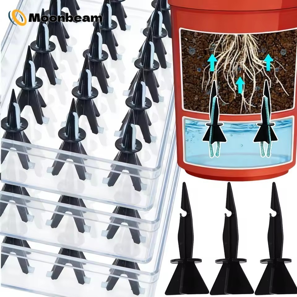 [HGB]ระบบ DIY แรงดันต่ํา 5-20 ชิ้นสําหรับหม้อ Greenery, คอลัมน์รดน้ําพลาสติกสีดําพร้อมการจัดส่งความช
