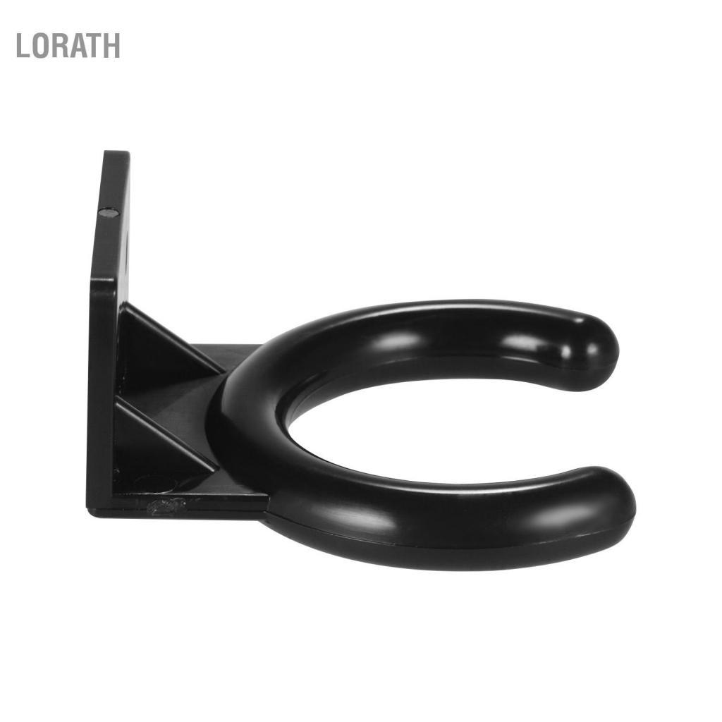 Lorath Lorath ไมโครโฟนไร้สายไม้แขวนเสื้อ Mic Wall Mount Holder Hook Clamp วัสดุพลาสติกสีดำ