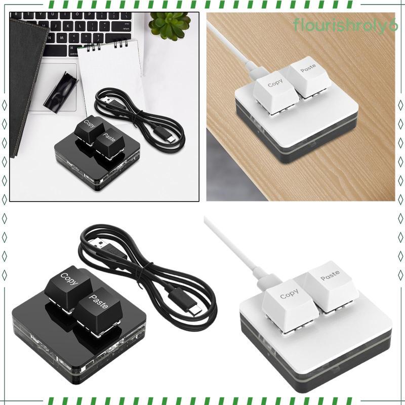 [flourishroly6] Copy and Paste 2 Key Keyboard 2 Key Gaming Keyboard สาย USB Hotswap RGB USB Mini Key