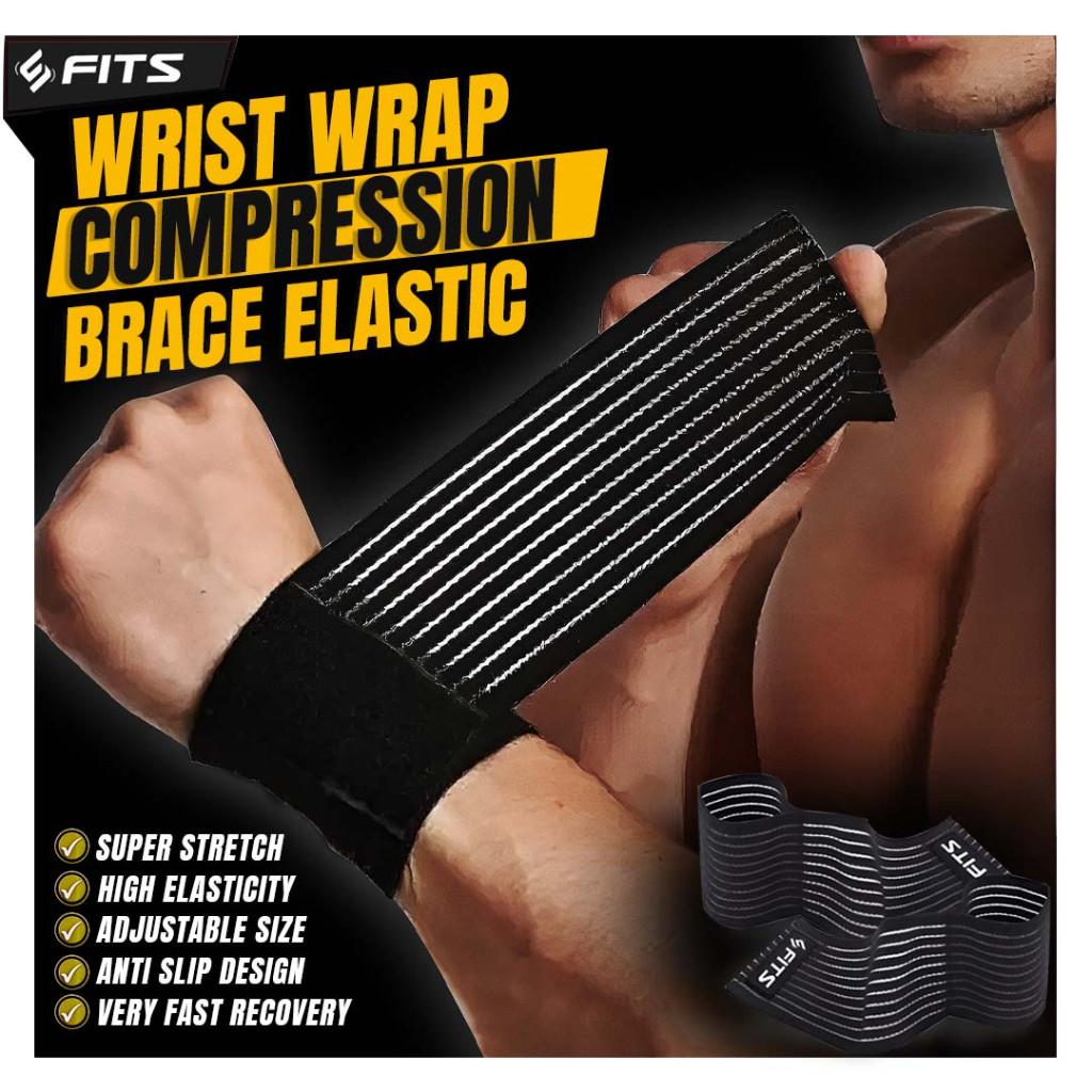 FITS Wrist Wrap Compression Brace Elastic Wrist Support
