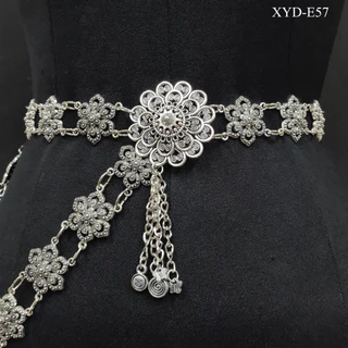 March jewelry เข็มขัดอีสาน ชุดล้านนาไท เข็มขัด เงินโบราณ เอว40นิ้ว
