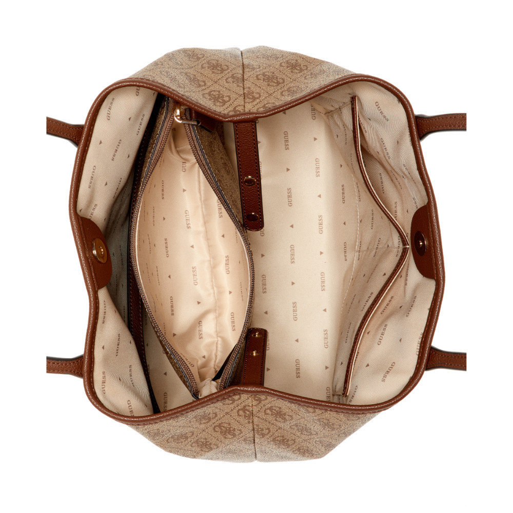 กระเป๋า Guess รุ่น ESG951428 VICTTORIA 2 IN 1 TOTE สีน้ำตาล - รูปที่ 3