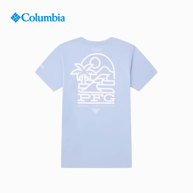 PFG เสื้อยืดผ้าฝ้าย 100% สำหรับวันหยุด ออกแบบลายการปีนเขา แบบสวมรอบคอ AG7211-0205