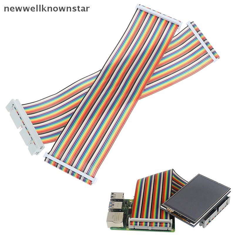 Newwellknownstar Raspberry Pi 40 Pin GPIO Cable Extension Wire สําหรับ Raspberry Pi 4B/3B GPIO Board