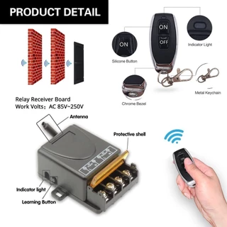 433MHZ รีโมทเปิดปิดไฟ 220V สวิตช์รีโมตควบคุมปั๊มน้ํา 1CH 30A รีโมทปั๊มน้ำ รีโมทควบคุมระยะไกล รีโมทไร้สาย