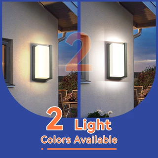 CANMEIJIA โคมไฟติดผนัง LED 25W กันน้ำ IP65 คุณภาพดี ทนทาน ใช้ได้ในบ้าน ระเบียง สวน กลางแจ้ง แสงขาว แสงอบอุ่น
