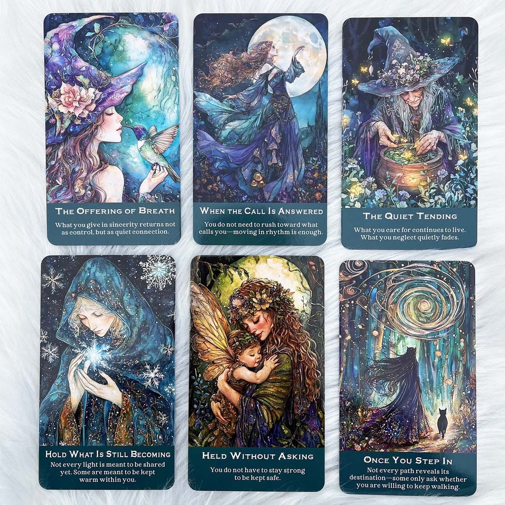 54 ชิ้น 13x8 ซม. Witches Of The Moonlit Forest Oracle ฟัง รูปที่ 6