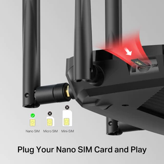MERCUSYS MB235-4G 4G+ Cat6 AC1200 Wireless Dual Band Gigabit Router เราเตอร์ซิมการ์ด 4G+
